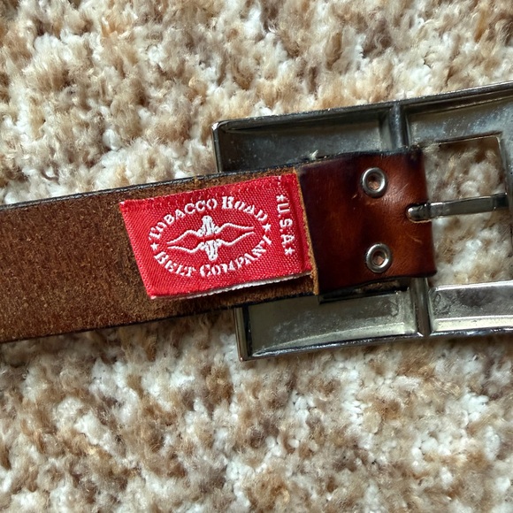 Tobacco Road Other - TOBACCO ROAD BELT CO. MADE IN U.S.A. Brown  GENUINE LEATHER BELT length 47”.